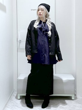 「アイテム（ニットキャップ/ビーニー）」を使った、gwtoiさん（レディース・159cm・40代）の秋コーディネート