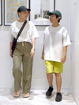 「GLOBAL WORK（グローバルワーク）のアイテム（キャップ）」を使った、gwtoiさん（レディース・159cm）の夏コーディネート