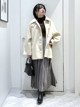 「アイテム（ステンカラーコート）」を使った、gwtoiさん（レディース・159cm・40代）の秋コーディネート