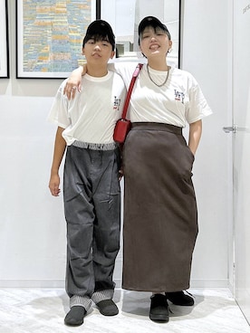 「GLOBAL WORK（グローバルワーク）のアイテム（パンツ）」を使った、gwtoiさん（キッズ・150cm）の夏コーディネート
