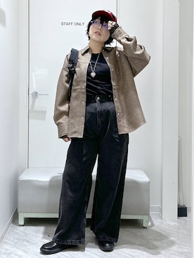 「GLOBAL WORK（グローバルワーク）のアイテム（帽子）」を使った、gwtoiさん（レディース・159cm）の秋コーディネート
