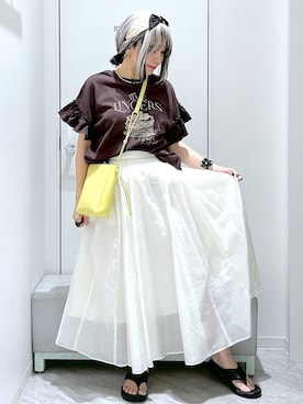 「アイテム（カチューシャ）」を使った、gwtoiさん（レディース・159cm）の夏コーディネート