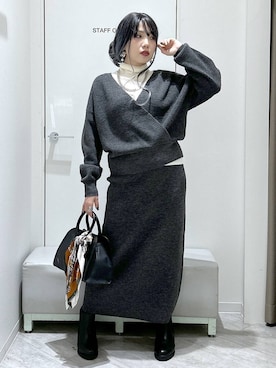 「アイテム（財布/小物、ベージュ系）」を使った、gwtoiさん（レディース・159cm）の冬コーディネート