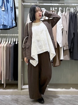 「GLOBAL WORK（グローバルワーク）のスペ軽お財布ショルダー2/580785（ショルダーバッグ、ベージュ系）」を使った、gwtoiさん（レディース・159cm）の春コーディネート