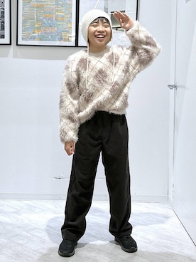 「アイテム（パンツ）」を使った、gwtoiさん（キッズ・144cm）の冬コーディネート