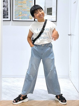 「アイテム（サンダル）」を使った、gwtoiさん（キッズ・141cm・40代）の夏コーディネート