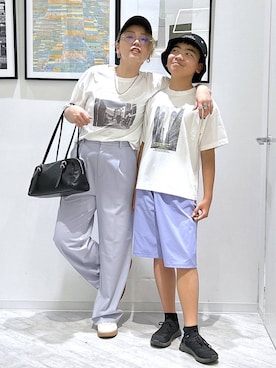 「GLOBAL WORK（グローバルワーク）のアイテム（帽子）」を使った、gwtoiさん（キッズ・149cm）の春コーディネート