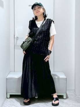 「GLOBAL WORK（グローバルワーク）のアイテム（ワンピース/ドレス）」を使った、gwtoiさん（レディース・159cm）の夏コーディネート