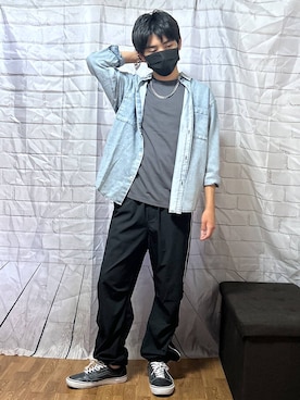 「GLOBAL WORK（グローバルワーク）のエアかるラインパンツ/147319（その他パンツ）」を使った、gwtoiさん（キッズ・162cm・40代）の夏コーディネート