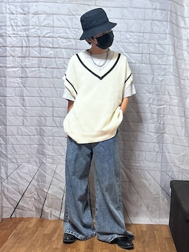 「アイテム（帽子）」を使った、gwtoiさん（キッズ・162cm・30代）の夏コーディネート