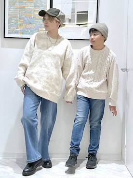 「アイテム（ニットキャップ/ビーニー）」を使った、gwtoiさん（レディース・159cm・40代）の冬コーディネート