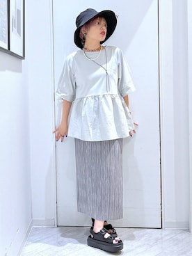 「アイテム（スカート）」を使った、gwtoiさん（レディース・159cm・40代）の夏コーディネート
