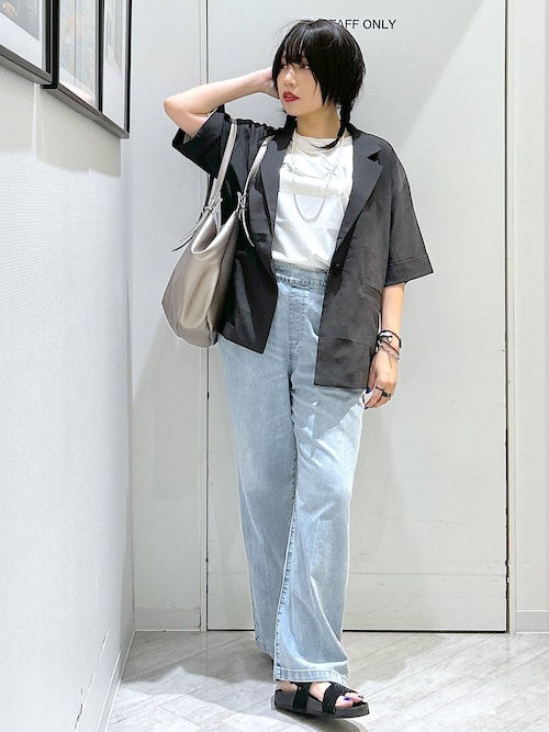 GLOBAL WORK 冷感デニムイージーパンツ【完売品】新品タグ付 GLOBAL WORK ジーンズ デニム デニムパンツ 冷感デニムイージー