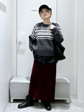 「アイテム（キャップ）」を使った、gwtoiさん（レディース・159cm・40代）の冬コーディネート