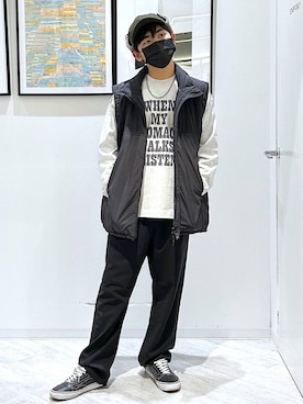 「GLOBAL WORK（グローバルワーク）のアイテム（帽子）」を使った、gwtoiさん（キッズ・162cm）の冬コーディネート