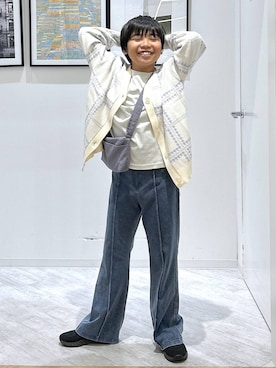 「アイテム（カーディガン/ボレロ）」を使った、gwtoiさん（キッズ・144cm）の秋コーディネート