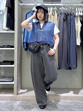 「GLOBAL WORK（グローバルワーク）のアイテム（帽子）」を使った、gwtoiさん（レディース・159cm）の夏コーディネート