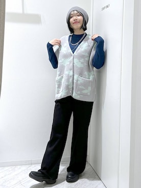 「ハグミーニット_GLOBALWORK」｜gwtoiさん（レディース・159cm）の冬コーディネート