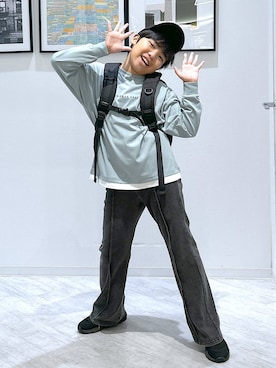 「アイテム（バックパック/リュック）」を使った、gwtoiさん（キッズ・144cm）の秋コーディネート