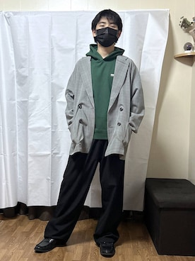 「アイテム（テーラードジャケット）」を使った、gwtoiさん（キッズ・162cm）の秋コーディネート