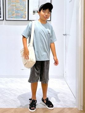 「GLOBAL WORK（グローバルワーク）のアイテム（帽子）」を使った、gwtoiさん（キッズ・141cm）の夏コーディネート
