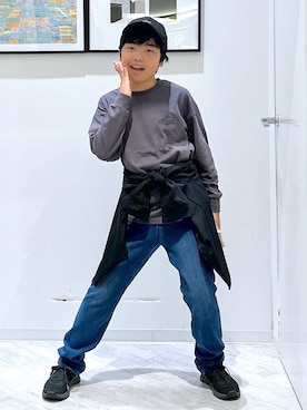 「アイテム（ブルゾン）」を使った、gwtoiさん（キッズ・144cm）の秋コーディネート