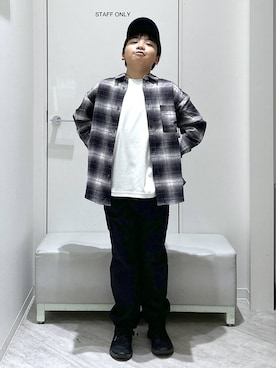 「アイテム（カーゴパンツ）」を使った、gwtoiさん（キッズ・144cm）の秋コーディネート