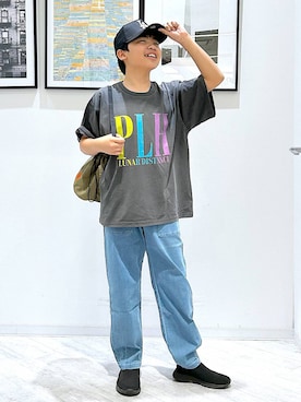「GLOBAL WORK（グローバルワーク）の9FORTYメッシュCAP/321611（キャップ、ブラック系）」を使った、gwtoiさん（レディース・159cm）の春コーディネート