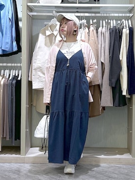 「GLOBAL WORK（グローバルワーク）のキルティング巾着バッグ/577384（ハンドバッグ、ホワイト系）」を使った、gwtoiさん（レディース・159cm）の春コーディネート