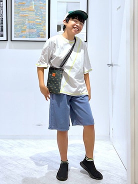 「GLOBAL WORK（グローバルワーク）のアイテム（キャップ）」を使った、gwtoiさん（キッズ・149cm）の夏コーディネート