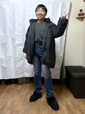 「アイテム（ブーツ）」を使った、gwtoiさん（キッズ・144cm）の冬コーディネート