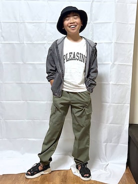「アイテム（パーカー）」を使った、gwtoiさん（キッズ・141cm）の夏コーディネート