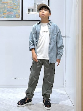 「アイテム（帽子）」を使った、gwtoiさん（キッズ・141cm・40代）の夏コーディネート
