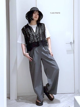 「GLOBAL WORK（グローバルワーク）のアイテム（トップス）」を使った、gwtoiさん（レディース・159cm）の夏コーディネート