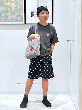 「アイテム（エコバッグ/サブバッグ）」を使った、gwtoiさん（キッズ・149cm）の春コーディネート