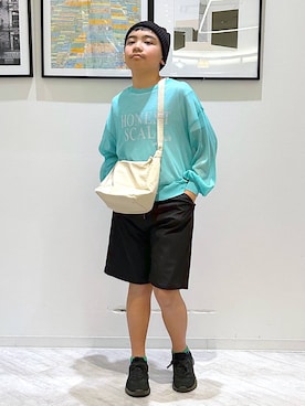 「GLOBAL WORK（グローバルワーク）のアイテム（帽子）」を使った、gwtoiさん（キッズ・149cm）の春コーディネート