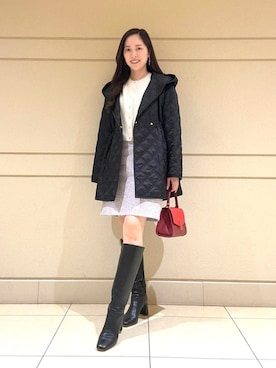 「ANAYI（アナイ）のアイテム（その他アウター）」を使った、Shibuya.hさん（レディース・161cm）の冬コーディネート