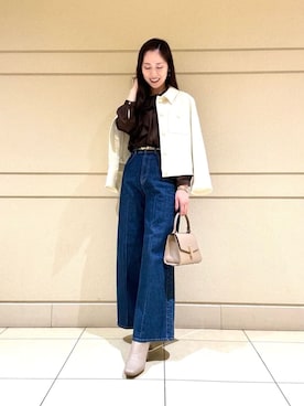 「ANAYI（アナイ）のアイテム（その他アウター）」を使った、Shibuya.hさん（レディース・161cm）の秋コーディネート