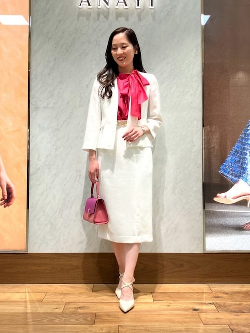 【美品】ANAYI リネン調バスケットペプラムジャケット 36 ANAYI ジャケット ノーカラージャケット リネン調バスケットノー