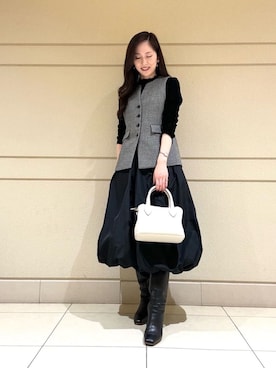 「ANAYI（アナイ）のアイテム（その他アウター）」を使った、Shibuya.hさん（レディース・161cm）の秋コーディネート