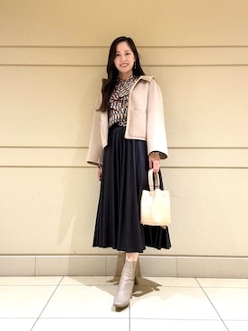 「ANAYI（アナイ）のアイテム（その他アウター）」を使った、Shibuya.hさん（レディース・161cm）の秋コーディネート