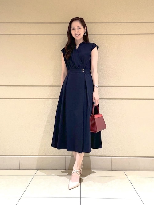 タグ付き ANAYI 24SS トリコットカシュクール ワンピース 36