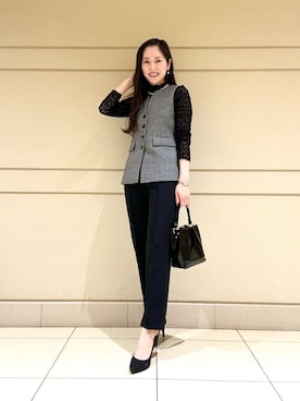 「ANAYI（アナイ）のアイテム（その他アウター）」を使った、Shibuya.hさん（レディース・161cm）の秋コーディネート