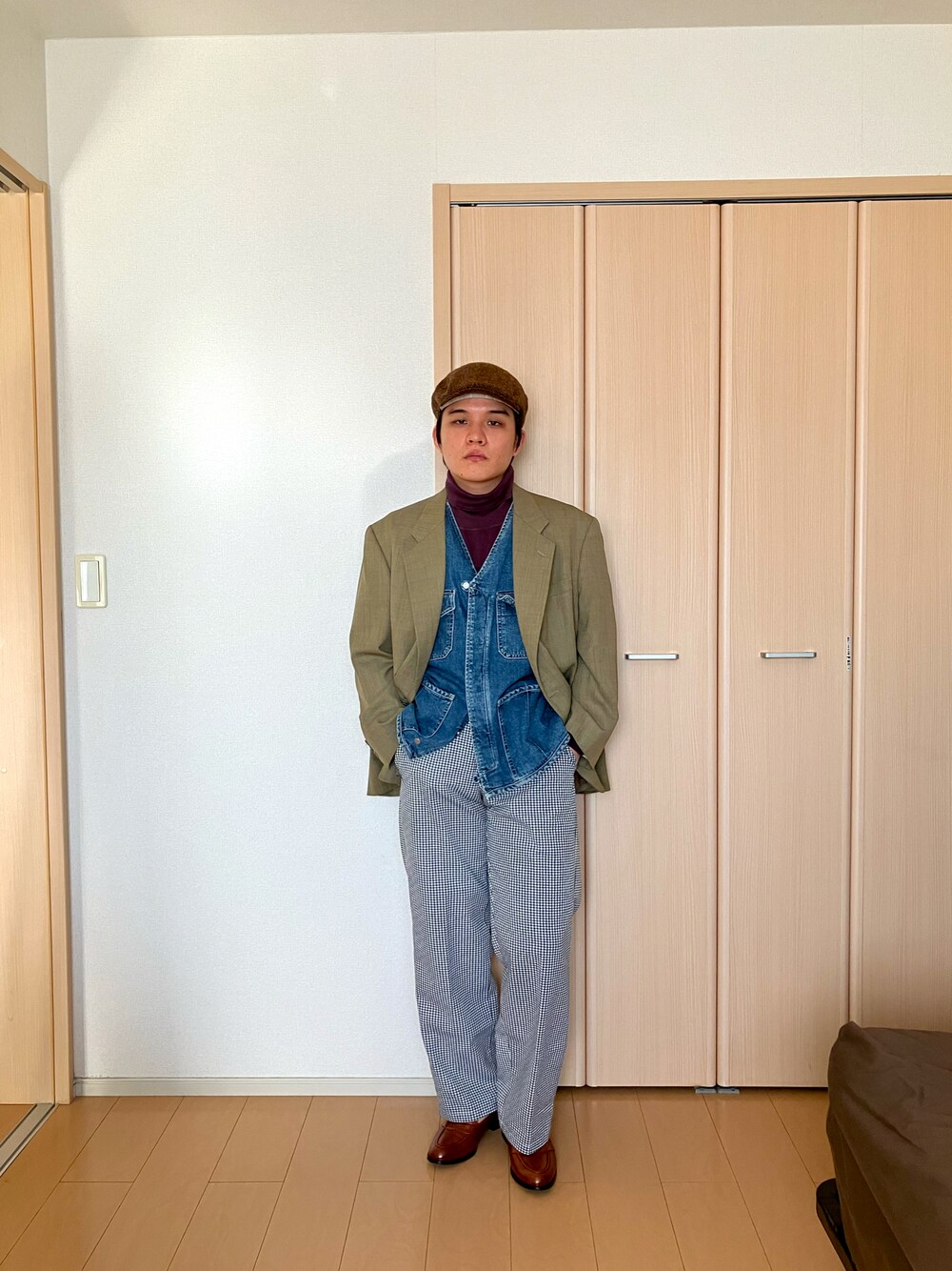 ポロラルフローレン キャスケット ニュースボーイキャップ ブラウン