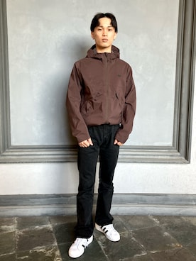 「アイテム（ナイロンジャケット、ブラウン系）」を使った、TSさん（メンズ・172cm）の秋コーディネート