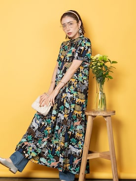 「MHBG TOKYO（エムエイチビージートーキョー）のアイテム（ワンピース/ドレス）」を使った、lodieさん（レディース・160cm）の春コーディネート