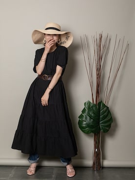 「MHBG TOKYO（エムエイチビージートーキョー）のアイテム（ワンピース/ドレス）」を使った、lodieさん（レディース・160cm）の春コーディネート