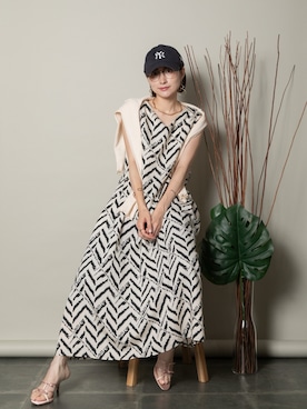 「MHBG TOKYO（エムエイチビージートーキョー）のアイテム（ワンピース/ドレス）」を使った、lodieさん（レディース・160cm）の夏コーディネート