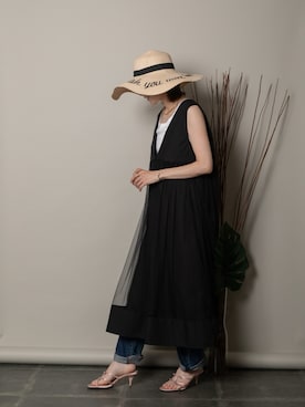 「MHBG TOKYO（エムエイチビージートーキョー）のアイテム（ワンピース/ドレス）」を使った、lodieさん（レディース・160cm）の春コーディネート