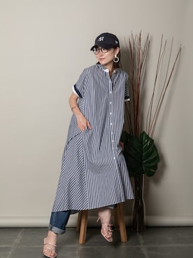 「MHBG TOKYO（エムエイチビージートーキョー）のアイテム（ワンピース/ドレス）」を使った、lodieさん（レディース・160cm）の春コーディネート